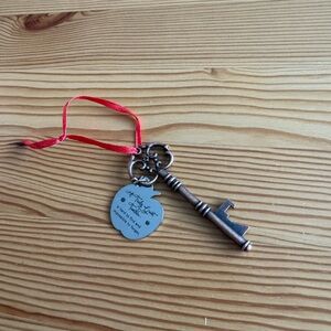 Teacher Key ornament with Red Ribbon